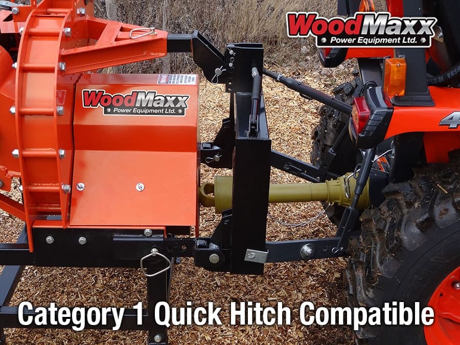 WoodMaxx 8" PTO Chipper, PTO Wood Chippers, Heavy Duty Gear Box WoodMaxx